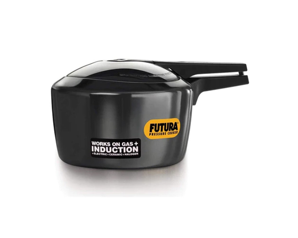 Hawkins Futura Hard Anodised Pressure Cooker | Induction Compatible | -Black